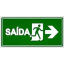 Ver imagem 1 de Placa de Sinalização de Emergência Saída À Direita Fotoluminescente 10x20cm