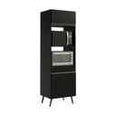 Ver imagem 1 de Armário Florença 2 Portas 3 Prateleiras MDP 62cm Preto Multimóveis