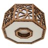 Luminária Decorativa Madeira Plafon Copacabana Octa 45cm:Freijó - 4