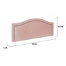 Cabeceira Queen Provençal Luxo Estofada 160x60 - Suede Rose - Tachas Fume - 2
