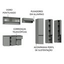 Ver imagem 5 de Armário de Cozinha Completa Suspenso 320cm Cinza Nice Madesa 05