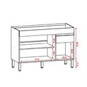 Ver imagem 4 de Balcão de Cozinha com Tampo 1,20m 3 Portas 1 Gaveta Cinza Line Kits Paraná Cinza