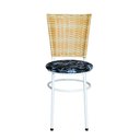 Ver imagem 5 de 4 Cadeiras para Mesa Branca Hawai Palha com Assento Floral Cor:floral Preto