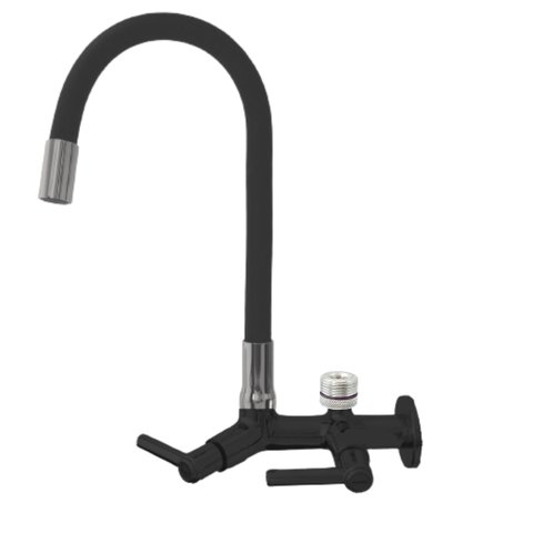 Torneira Gourmet Preta Parede Filtro 1/2" ou Máquina Lava Louças 3/4" 2163 C80 Corpo Preto T P