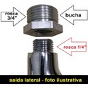 Ver imagem 5 de Torneira Gourmet Preta Parede Filtro 1/2" ou Máquina Lava Louças 3/4" 2163 C80 Corpo Preto T P