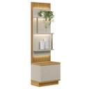 Ver imagem 1 de Painel Ripado com Mesa de Apoio 58cm Real L06 Tauari/off White Fosco - Mpozenato