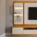 Ver imagem 2 de Painel Ripado com Mesa de Apoio 58cm Real L06 Tauari/off White Fosco - Mpozenato
