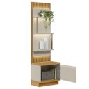 Ver imagem 6 de Painel Ripado com Mesa de Apoio 58cm Real L06 Tauari/off White Fosco - Mpozenato