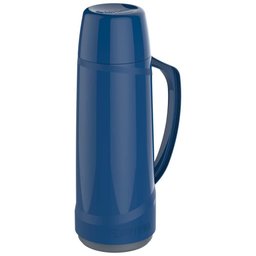 Garrafa Térmica 1l Ampola de Vidro Azul Cristal Soprano - 1