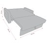 Sofá-cama 140cm 2 Lugares com Baú Multimóveis Cr45260 Mescla - 7