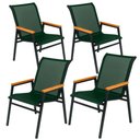 Ver imagem 1 de Kit 4 Cadeiras Jardim Gourmet Área Externa Sala de Jantar Nossa Kasa Verde