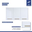 Ver imagem 4 de Lavanderia Modulada Jundiaí 1 Armário Multiuso e Armário Aéreo - Kaiki Móveis Branco