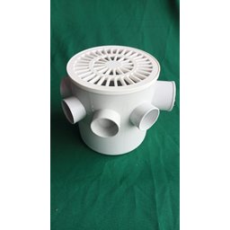 Caixa Sifonada 150mm com Ralo Plástico Redonda Suporte - Linha Básica Luconi - Ficone & Reis - 3