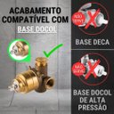 Ver imagem 6 de Acabamento de Registro Monocomando Quadrado Preto Fosco Docol