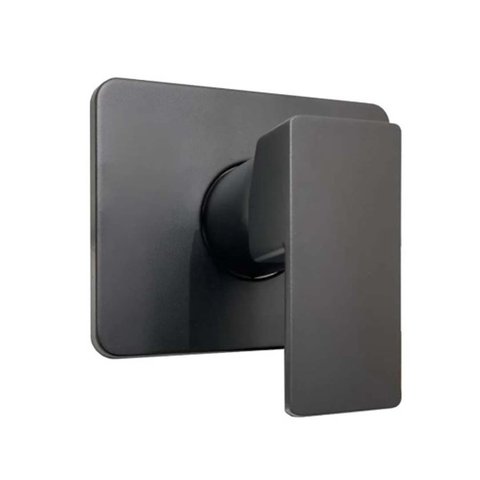 Acabamento de Registro Monocomando Quadrado Preto Fosco Docol