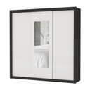 Ver imagem 2 de Guarda-Roupa Casal com Espelhos 3 Portas 4 Gavetas 186cm Multimóveis CR35572 Preto/Off White
