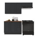 Ver imagem 2 de Armário de Cozinha Modulada Compacta Fidelitá Nara 100% MDF 3 Peças 200cm 8 Portas 2 Gavetas com