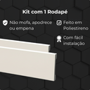 Ver imagem 5 de Kit 1 Rodapé de Poliestireno 7cm Altura Barra 2m