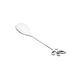 Conjunto de 4 Colheres de Chá Wolff Leaves Prata de Aço Inox - 1