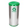 Lixeira em Aço Inox com Tampa Meia Esfera 50 Litros Cor:verde - 1