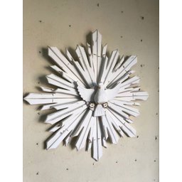 Divino Espirito Santo Duplo Decorativo 80cm Branco - 2