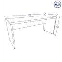 Ver imagem 4 de Mesa Escrivaninha 170cm com Gaveteiro 4 Gavetas F5 Office Cor:Macadâmia com Branco