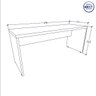 Mesa Escrivaninha 170cm com Gaveteiro 4 Gavetas F5 Office Cor:macadâmia com Branco - 4