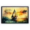 Ver imagem 5 de Quadro Decorativo Abstrato Canvas Filete Barco Navegando Caravela Mar Gg