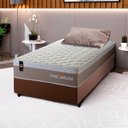 Ver imagem 1 de Conjunto Cama Box c/ Molas Ensacadas Sheffield Bege Solteiro 88x188x65