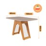 Mesa de jantar Carol retangular - tampo em MDF/Vidro de 2,9cm Nature/Off White - 100% MDF Cimol - 4