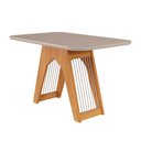 Ver imagem 1 de Mesa de jantar Carol retangular - tampo em MDF/Vidro de 2,9cm Nature/Off White - 100% MDF Cimol