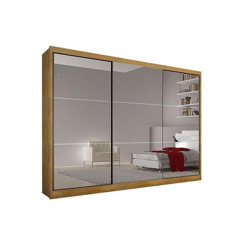 Guarda Roupa Casal 3 Portas e 6 Gavetas Passion Plus Freijo Cumaru - Novo Horizonte