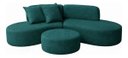 Ver imagem 2 de Sofá e Puff Orgânico Virginia 300cm Sala Suede:Verde