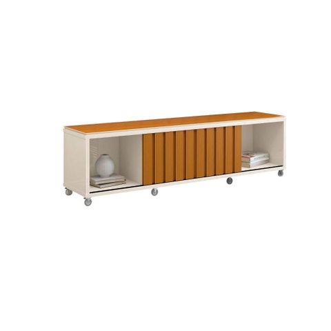 Rack para Tv até 70 Polegadas 2 Portas Ripadas Roma 180cm
