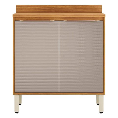 Balcão para Cozinha 2 Potas 80cm Plena Amarelo/Cinamon/Nude Prime