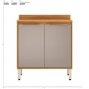 Ver imagem 2 de Balcão para Cozinha 2 Potas 80cm Plena Amarelo/Cinamon/Nude Prime