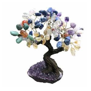 Árvore Pedras 7 Chacras 24 Galhos E 120 Pedras - Alt 18 Cm