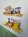 Ver mais imagens de Kit 2 Prateleira de Madeira Infantil Porta Livros Brinquedos e Decoração 60 x 12 cm - Theo