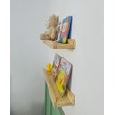 Ver imagem 7 de Kit 2 Prateleira de Madeira Infantil Porta Livros Brinquedos e Decoração 60 x 12 cm - Theo