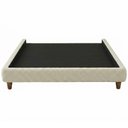 Ver imagem 2 de Cama King Base Box Pés Madeira 203 cm Otto Bouclé Off White - Nexta Casa