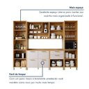 Ver imagem 7 de Cozinha Completa Modulada 6 Peças com Vidro Reflecta 14 Portas 6 Gavetas Nobre Bege/Cinamomo/Off White