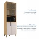 Ver imagem 5 de Cozinha Completa Modulada 6 Peças com Vidro Reflecta 14 Portas 6 Gavetas Nobre Bege/Cinamomo/Off White