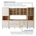 Ver imagem 6 de Cozinha Completa Modulada 6 Peças com Vidro Reflecta 14 Portas 6 Gavetas Nobre Bege/Cinamomo/Off White