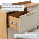 Ver mais imagens de Cozinha Completa Modulada 6 Peças com Vidro Reflecta 14 Portas 6 Gavetas Nobre Bege/Cinamomo/Off White