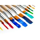 Ver imagem 4 de Kit 12 Pincéis Artisticos e Paleta Gode Pontas Fina Chata
