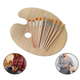 Kit 12 Pincéis Artisticos e Paleta Gode Pontas Fina Chata - 3