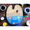 Ver imagem 5 de Kit 12 Pincéis Artisticos e Paleta Gode Pontas Fina Chata