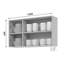 Ver imagem 3 de Armário Cozinha Fineze 1PORTA c/Vidro 120cm Areia Henn
