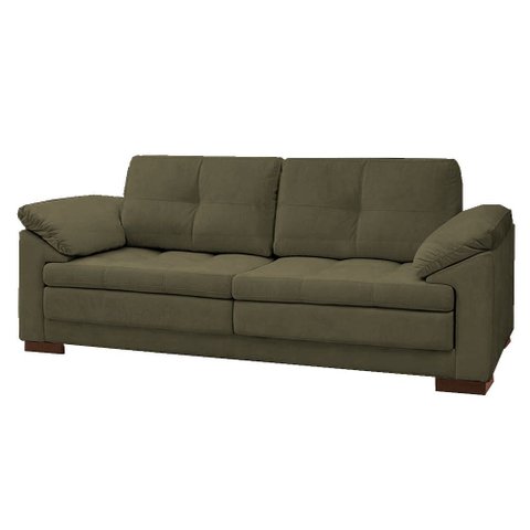 Sofá Decorativo Sala de Estar Marselha Fixo 2 Lugares 215cm Couro Fendi - Mozzelar