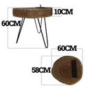 Ver imagem 2 de Mesinha de Canto Rústica com Queimador de Ferro para Inverno Libertas Rosas Artesanato Madeira